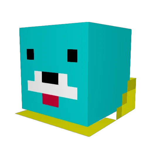 AusLTE Minecraft avatar head, 3D render