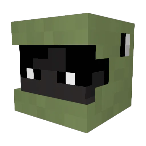 Aus_1998 Minecraft avatar head, 3D render