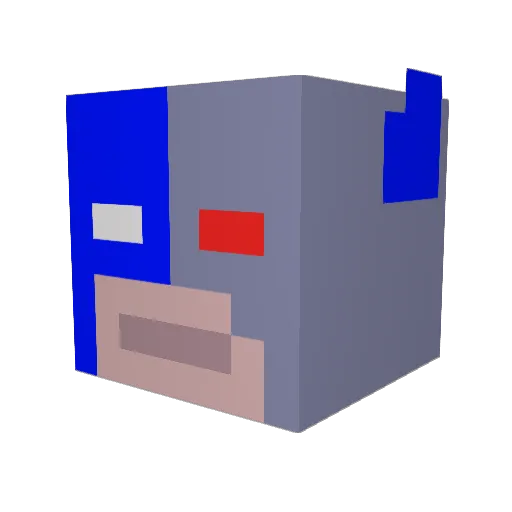 Auscar_Daniel Minecraft avatar head, 3D render