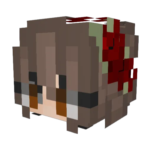 Ause_ Minecraft avatar head, 3D render