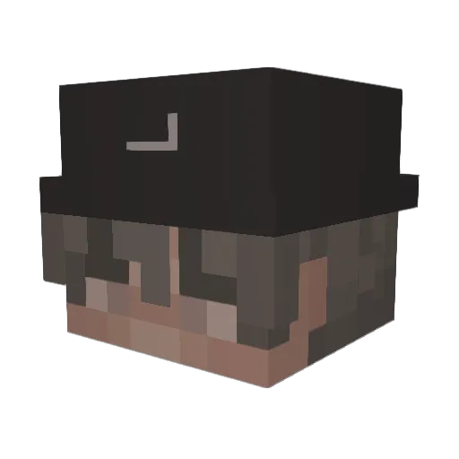 Auseen Minecraft avatar head, 3D render