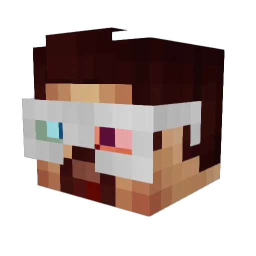 Ausgorg Minecraft avatar head, 3D render