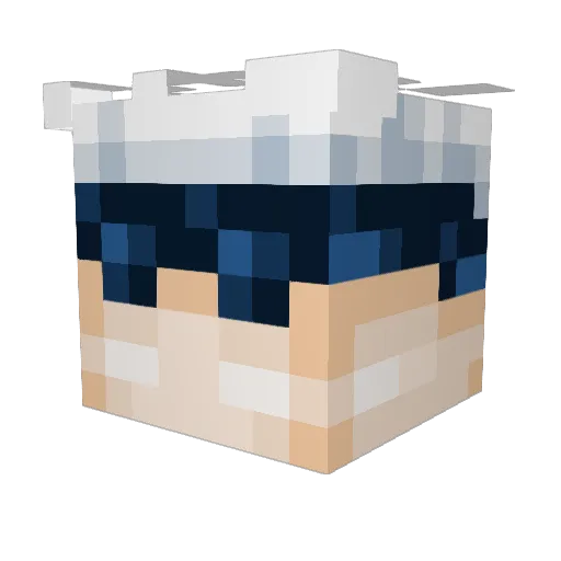 Aushein Minecraft avatar head, 3D render