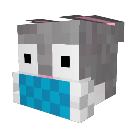 Ausias09 Minecraft avatar head, 3D render