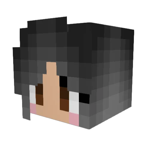 Auslia Minecraft avatar head, 3D render