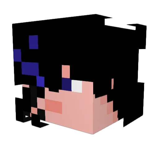 Ausmoss Minecraft avatar head, 3D render
