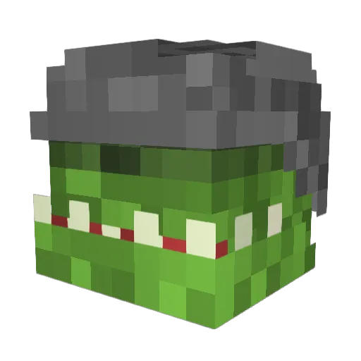 AuspiciousPython Minecraft avatar head, 3D render