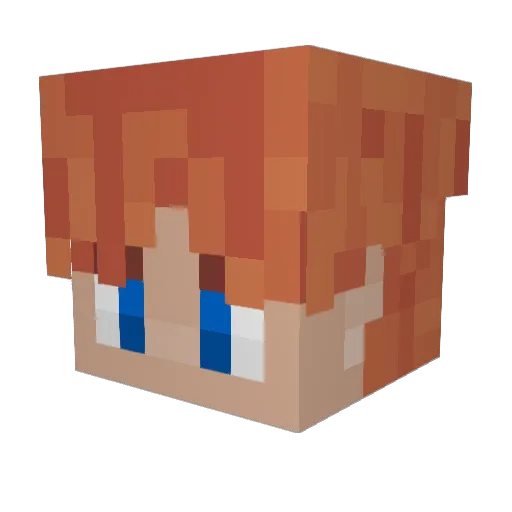 AussieCraft Minecraft avatar head, 3D render