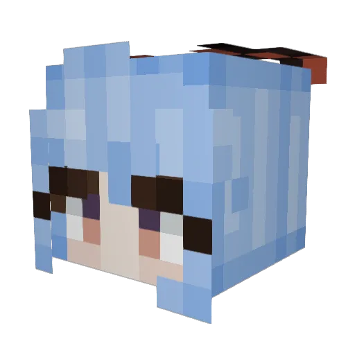 AussieYak Minecraft avatar head, 3D render