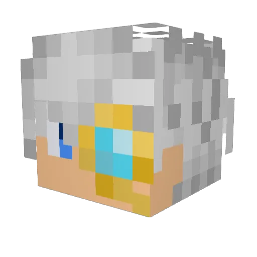 Aussie_Ghost Minecraft avatar head, 3D render
