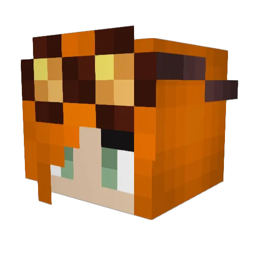 Aussie_Madam Minecraft avatar head, 3D render