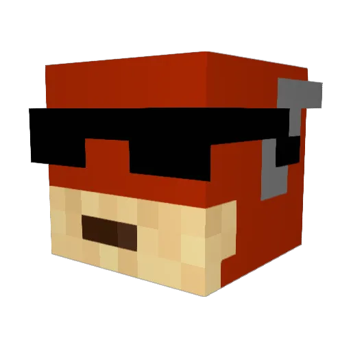 Austain Minecraft avatar head, 3D render