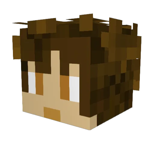 AustenB27 Minecraft avatar head, 3D render