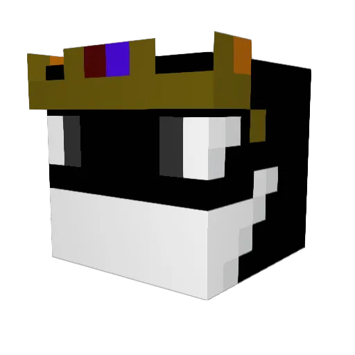Austiiiism Minecraft avatar head, 3D render