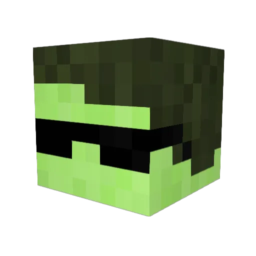 Austin322 Minecraft avatar head, 3D render