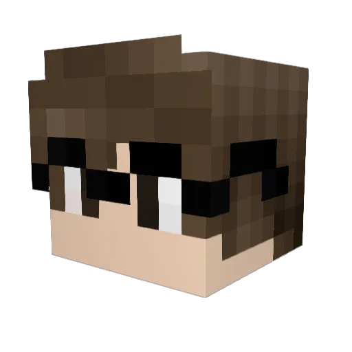AustinC2005 Minecraft avatar head, 3D render