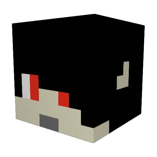 AustinCat Minecraft avatar head, 3D render