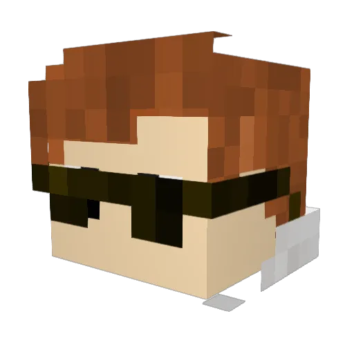 AustinHasNoPower Minecraft avatar head, 3D render