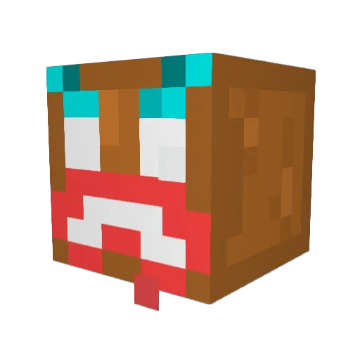 AustinJScott Minecraft avatar head, 3D render