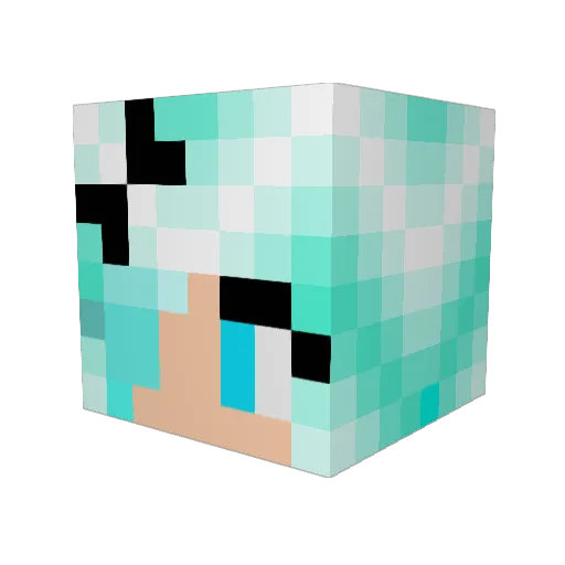 AustinMAN136 Minecraft avatar head, 3D render