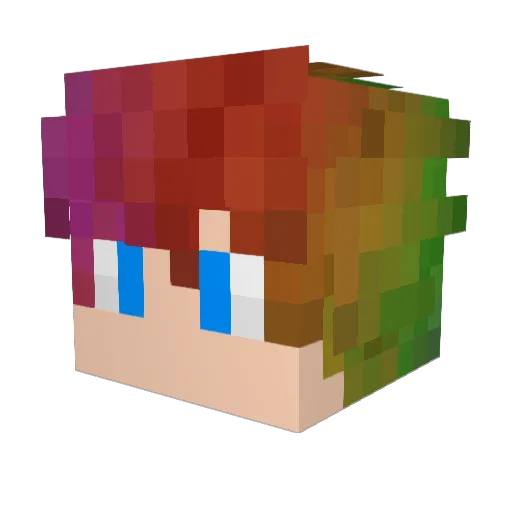 AustinMT Minecraft avatar head, 3D render