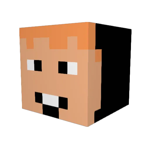 AustinPlays123 Minecraft avatar head, 3D render