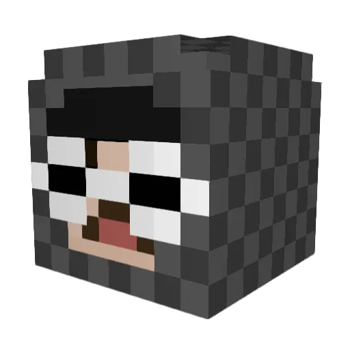 AustinReaves1987 Minecraft avatar head, 3D render