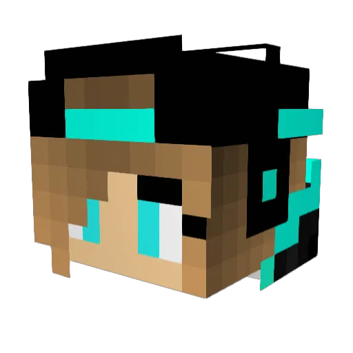 AustinS Minecraft avatar head, 3D render