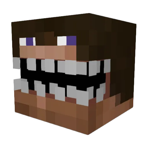 AustinShun Minecraft avatar head, 3D render