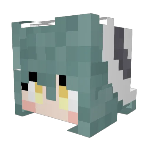 AustinTGames Minecraft avatar head, 3D render