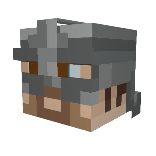 Austinviking01 Minecraft avatar head, 3D render