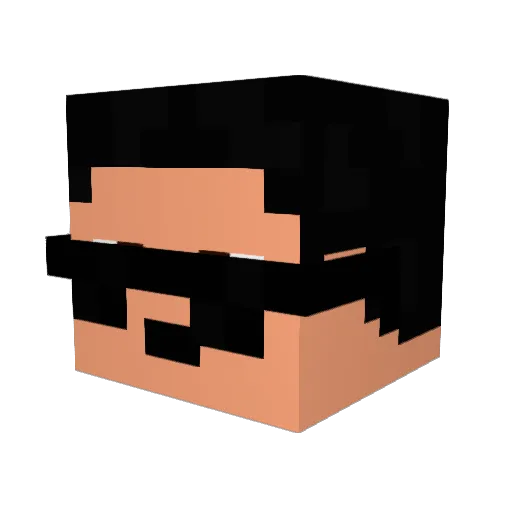 Austinwinch Minecraft avatar head, 3D render