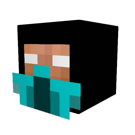 Austlog Minecraft avatar head, 3D render