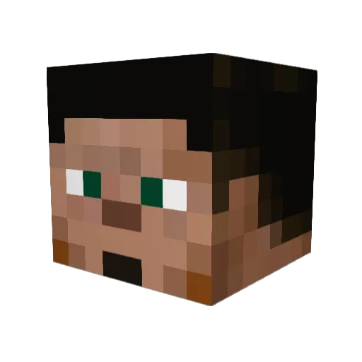 Austomonium Minecraft avatar head, 3D render