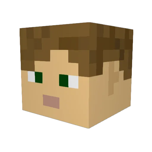 Austonerocks Minecraft avatar head, 3D render