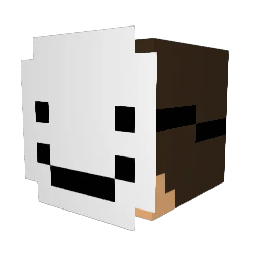 AustriLetsPlay Minecraft avatar head, 3D render
