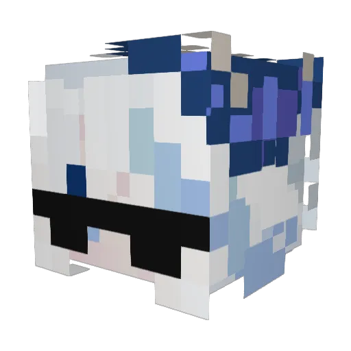 Austronaut999 Minecraft avatar head, 3D render