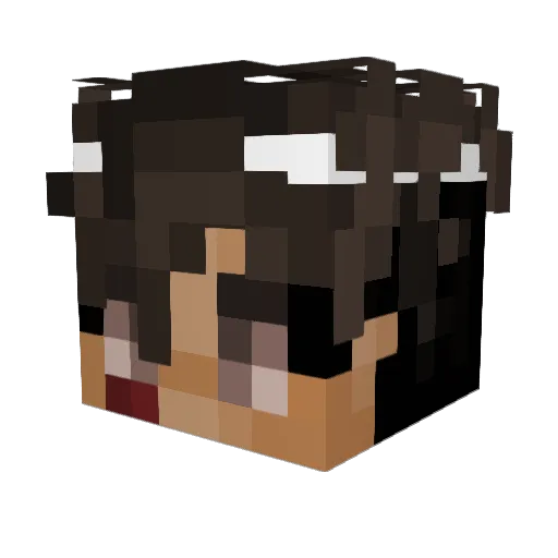 Austrqlian Minecraft avatar head, 3D render