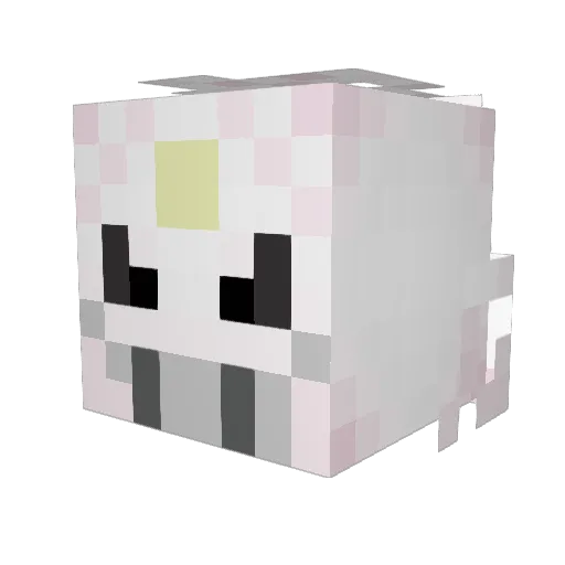 Austu Minecraft avatar head, 3D render