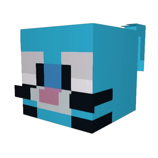 Austwin Minecraft avatar head, 3D render