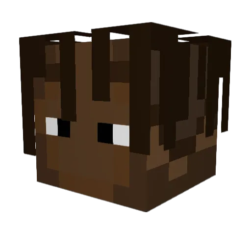 Austy75 Minecraft avatar head, 3D render