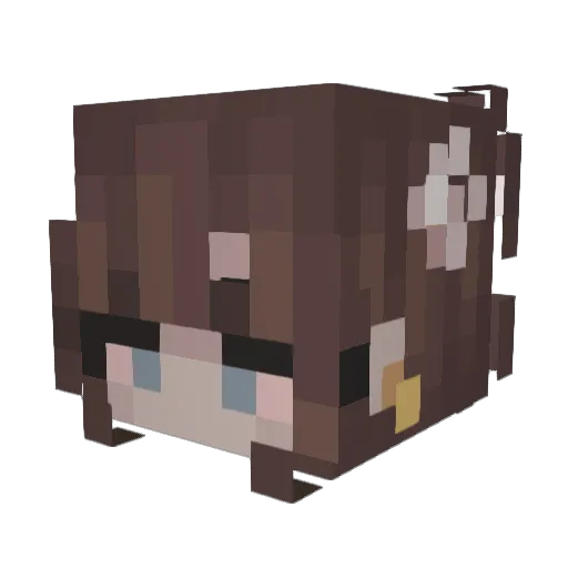 Austybee Minecraft avatar head, 3D render