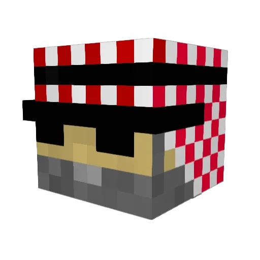 Auswhitty Minecraft avatar head, 3D render