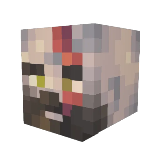 AutApricot Minecraft avatar head, 3D render