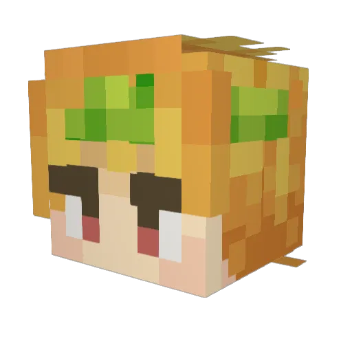 Aut_Morph Minecraft avatar head, 3D render