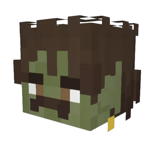 AutexCore Minecraft avatar head, 3D render