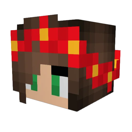 AuthenticProngle Minecraft avatar head, 3D render