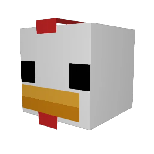 Authenticait Minecraft avatar head, 3D render