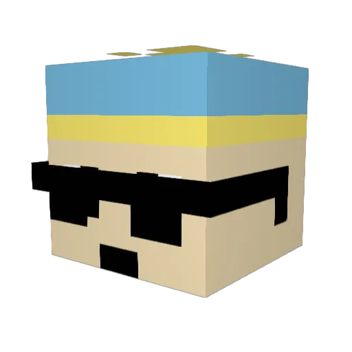 Authoritah Minecraft avatar head, 3D render