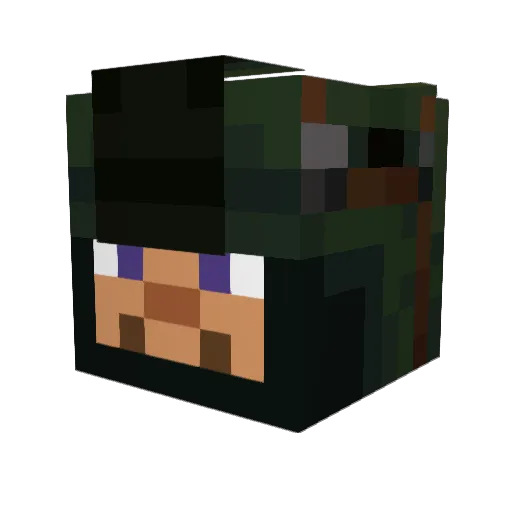 AuthxLegacy Minecraft avatar head, 3D render